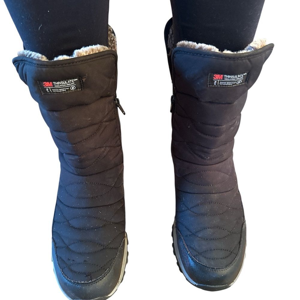 Ozark Trail Puffer Snow Boots Size 8 Thinsulate Water-Resistant Winter Boots - Picture 3 of 5